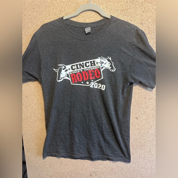 Cinch World’s Toughest Rodeo Shirt Gray T-Shirt Size Small - Picture 1 of 6